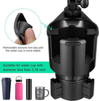 This Hill Car Cup Holder Expander 2-in-1 with Adjustable Base & 360° Rotating Phone Mount, Compatible with iPhone 17 Pro Max 