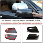 Car Door Rear View Mirror Cover Trim Compatible with Toyota Tundra 2007-2021 Sequoia 2008-2020 Exterior Rearview Mirror Housing Cap Protector Accessories, Only Fit Without Turn Signal Lights Version