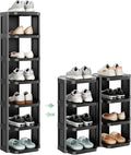 Kitstorack 8-Tier Vertical Plastic Shoe Rack, Freestanding Stackable Storage Organizer for Small Closets and Tight Spaces