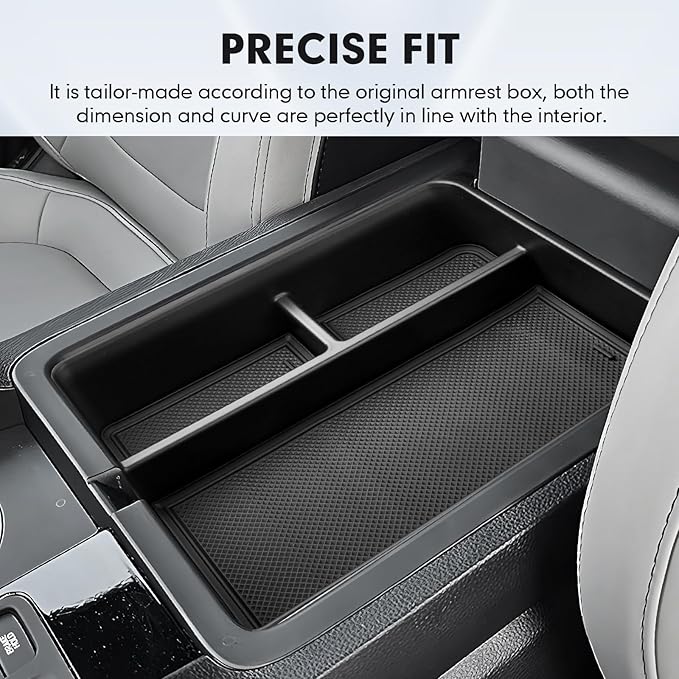Autorder 3PCS Center Console Organizer for Honda Pilot 2023 2024 2025 2026 Accessories - Armrest Organizer Tray/Dashboard Storage Box/Hidden Storage Box - ABS Material