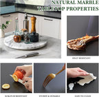 Koville 16'' Marble Lazy Susan Marble Turntable for Kitchen Dinning, Lazy Susans Organizer for Cabinet, Serving Rotation Spin