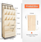 FENTEC 1 Pack Over the Door Shoe Organizers, Hanging Shoe Organizer with Large Deep Pocket Shoe Holder for Closet Shoes Rack 