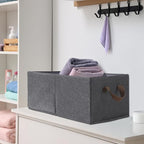 Large Fabric Storage Basket,3 Pack Collapsible Closet Organizers and Storage,Storage Bins for Clothes,Toys,Shelves,18"×11"×8"