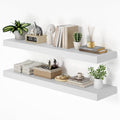 Heimlove 12" Deep Floating Shelves for Wall, 48W x 12D Inch Shelf Bathroom Shelves Set of 2, Mounted Shelves for Books Living