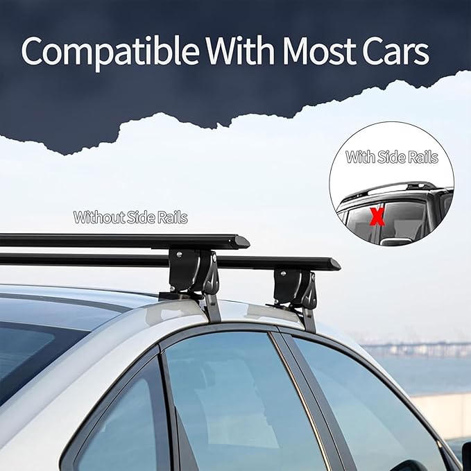 Without Roof Rail Rack Lockable Roof Rack Cross Bars Fit for Dodge Durango 2011-2024 2025 Crossbars Rooftop Luggage Cargo Carrier