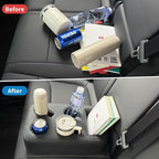 Xaido Car Back Seat Cup Holder, PU Leather Couch Sofa Bed Cup Holder Expander Tray, Boat Tray, Organizer for Trucks, Minivans