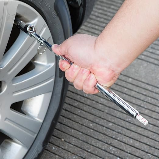 CZC AUTO Tire Pressure Gauge, Straight-on Foot Dual Head Chucks Auto Service Gage, Heavy Duty Air Gauge 10-150PSI 100-1000KPa for Car Truck RV Van (2 Packs, Silver)