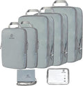 PFEYRPK Lightweight Compression Packing Cubes for Suitcases, Compressible Expandable Travel Packing Organizer with Clear Toil