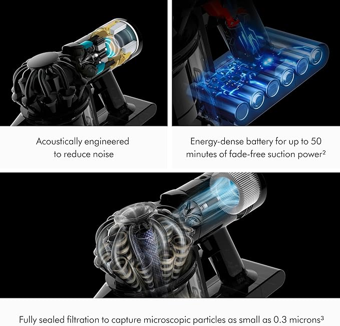 Dyson Car+Boat Handheld Vacuum, Cordless and Lightweight, Cleans Hard Surfaces and Upholstery, 115AW, 2 Power Modes, Up to 50