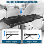 2 in 1 Comapct Steering Wheel Desk Headrest Tray for Writing, Eating, and Working,Tablet or Drink Black Accessory for Road Trips and Business Travel, SD-1508C