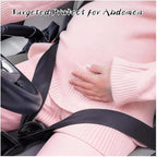 Car Seat Belt Cover for Pregnancy, Soft Harness for Neck and Abdomen Protection, with Adjustable Strap Soft Harness, Comfort Enhancer for Maternity Car Universal Travel(White)