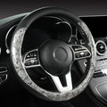 Wood Grain Steering Wheel Cover Microfiber Leather Breathable Anti Slip Universal Protector 14.5-15 inch Car Interior Accesso