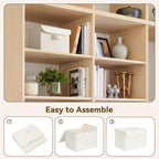 GRANNY SAYS Small Storage Bins with Lids, Small Storage Boxes, Shelf Baskets for Shelf, Collapsible Storage Bins for Living R