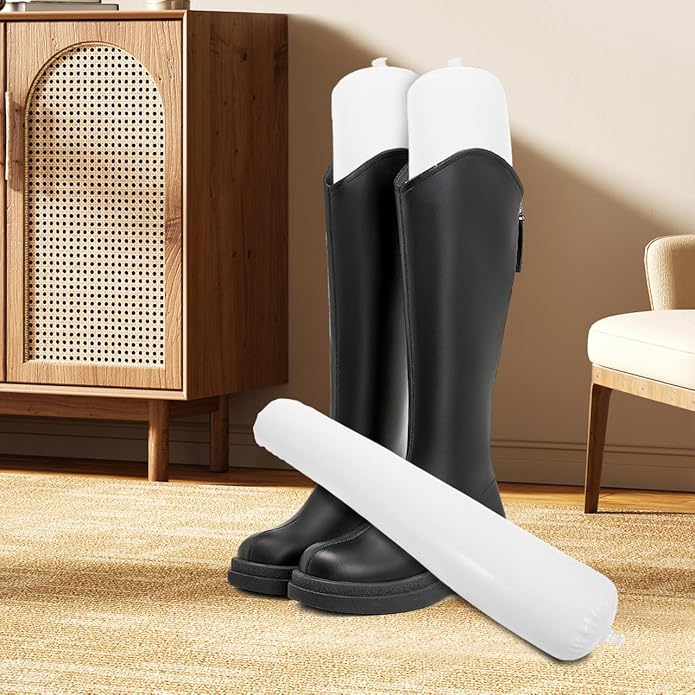 VALICLUD Inflatable Boot Shapers 5 Pairs Pvc Tall Boot Stands 18.9 Inch Trees for Women Shoe Stretchers Support for Home Use