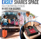 Car Trunk Organizer - Large Collapsible Storage Box with Adjustable Compartments - Heavy-Duty Cargo Organizer for SUV, Truck &