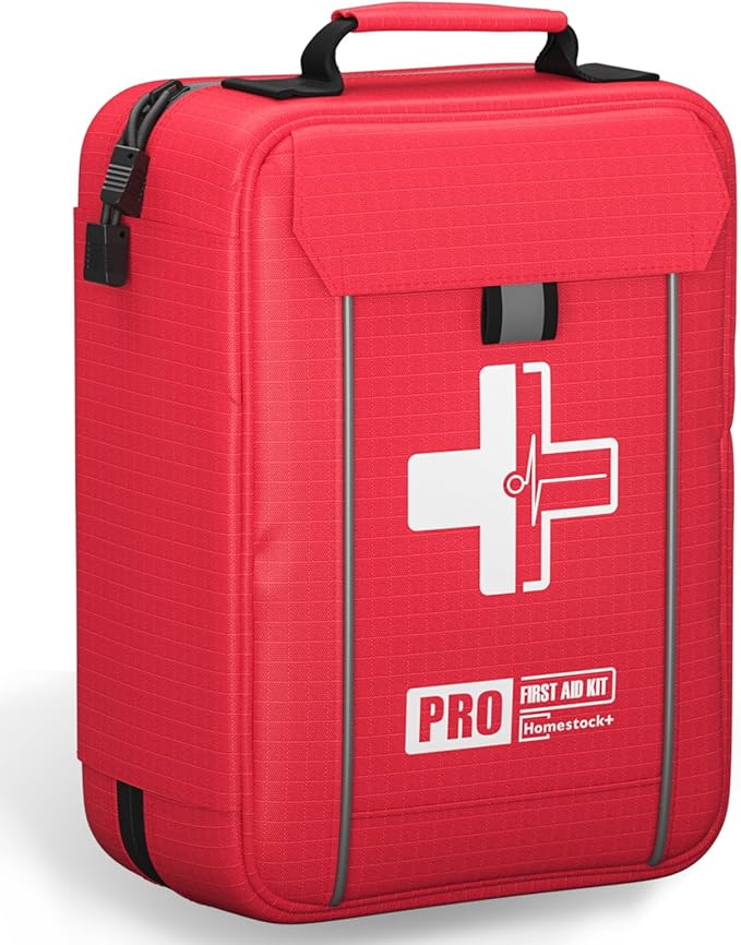 Upgrade - Comprehensive First Aid Kit with Labelled Compartments, Molle System Emergency Kits for Car,Home,Hiking, Backpackin