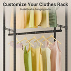 VIPEK Expandable Closet Rod with Hook Suitable for 24"-41" Wire Shelf Clothes Rack Adjustable Metal Heavy Duty Hanging Rod Ex