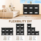 Geelin 6 Cube Storage Organizer with Fabric Bins and Labels 11 Inch, Fabric Collapsible Cubby Clothes Storage Drawer Dresser 