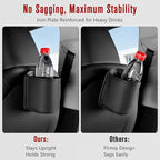 Leather Car Cup Holder Organizer (2-Pack) | Anti-Sag Clip On Drink Cupholder for Back Seat, Car Side Door, Headrest | Premium Extra Automotive Cup Holders for Water Bottles, Tumblers & Coffee Mugs
