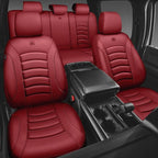 CAR PASS 3D Foam PU Leather Car Seat Covers, Universal Seat Covers Full Sets for Trucks SUV Sedan Automotive Seat Covers Armr
