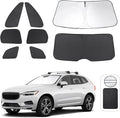 TINGLU Window Shades for Volvo XC60 2018-2025 2026 Accessories Car Side Full Windows Rear Triangular Windshield Sun Shade Sun UV Rays & Privacy Protection for Camping,Napping,and Relaxing 8PCS