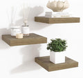 Fun Memories Floating Shelves for Wall - 7.5 Inch Square Shelves with Invisible Brackets, Small Wall Shelf for Living Room, B