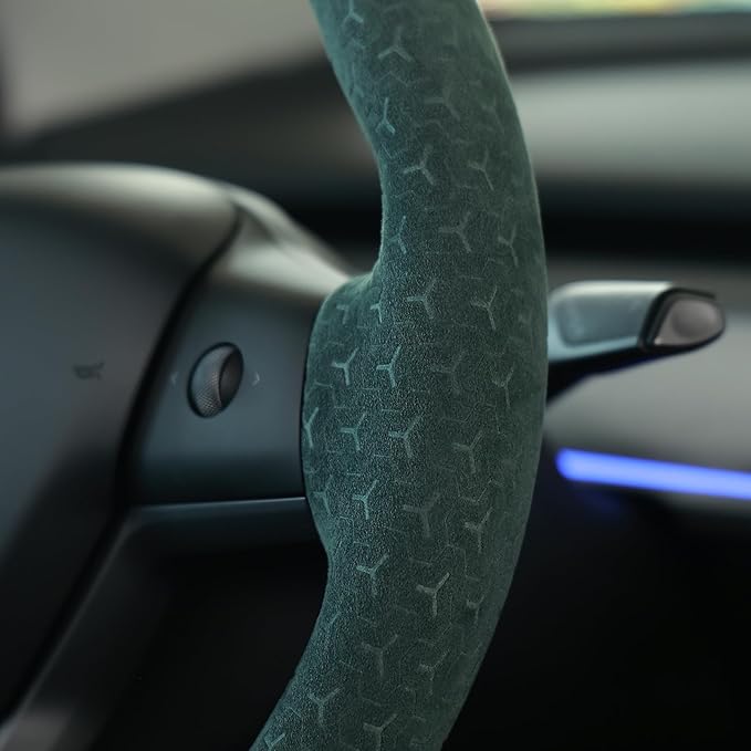 MEWANT Hand Stitched Steering Wheel Cover for Tesla Model 3 2017-2023 / Model Y 2020-2023 for Tesla Model 3/Y Accessories