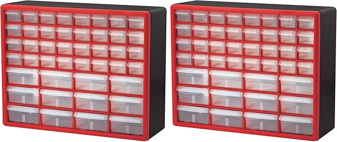 Akro-Mils 44-Drawer Plastic Drawer Storage Cabinet for Garage Organization, Bead Organizer, Building Bricks Storage, Teacher 