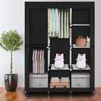 71" Portable Closet Storage Organizer Wardrobe Clothes Rack,Covered Garment Rack,Steel Tube Clothes Storage Organizer,Freesta