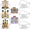 Lazy Susan Cabinet Organizer Bins for 26"/ 28"/ 32" Diameter Corner Organizer, Plastic Cabinet Storage Bin, 1/8 Wedge - Food 