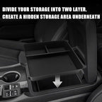 Muslogy Center Console Organizer & Cup Holder Insert & Magnet Armrest Hidden Storage Compartment Compatible with 2023-2026 Honda Pilot/2024-2026 Passport Center Console Inserts Interior 3PCS Set