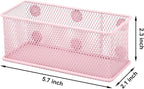 EASEPRES Magnetic Pencil Holder Set of 6 - Wire Mesh Storage Baskets Organizer with Strong Magnets - Perfect for Whiteboard, 