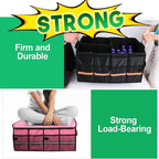 Trunk Organizer, LIBZAKI Cargo Organizer, Premium Multi Compartments Collapsible Portable Trunk Storage for auto, SUV, Truck,