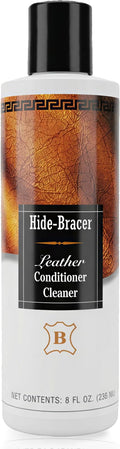 Hide Bracer Leather Cleaner and Conditioner 8 Fl oz | Cleans, Conditions, Protects | Prevents Drying, Cracking & UV Fading of