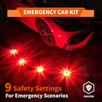LED Road Flares 3 Pack Roadside Emergency Car Kit, Road Safety Flare Light USB Rechargeable (lithium battery),Safety Beacon W
