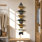 Cowboy Hat Holder for Wall, Cowboy Hat Rack Arrow Wood for 10 Baseball Caps and 5 Cowboy Hats, Western Wall Decor for Bedroom