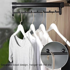 Pull Out Clothes Rail Extendable Pull Out Closet Rod - Wardrobe Pull-Out Trousers Rack, Extendable Wardrobe Rail in Steel, Ad