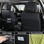 Coverado Seat Covers, Car Seat Covers Full Set, Green Car Seat Cover, Car Seat Cushion Waterproof, Luxury Auto Seat Covers, S