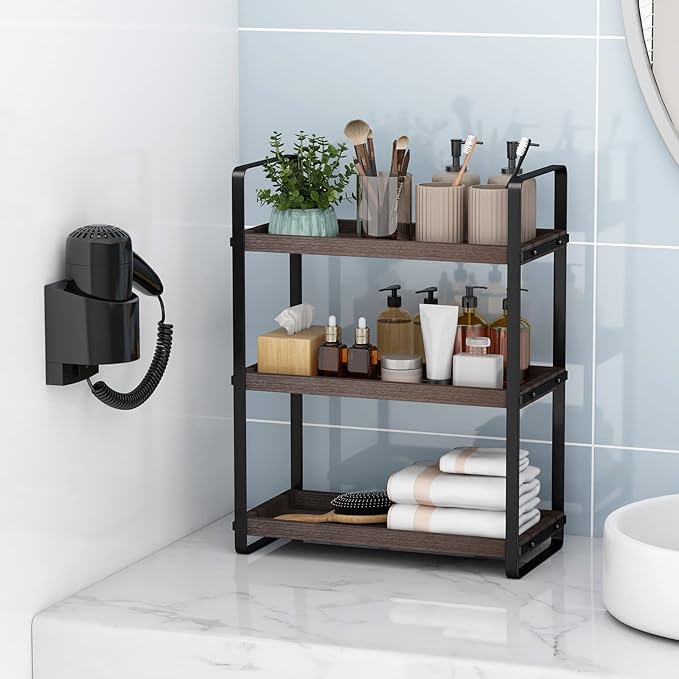 HNRLOY Bathroom Counter Organizer,Bathroom Countertop Organizer,Counter Shelf,Countertop Storage,Organization and Storage,Mak