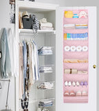 SLEEPING LAMB Over The Door Shoe Organizer for Closet, Kids Sneaker Storage for Hanging Shoe Rack for Door with Large Deep Po