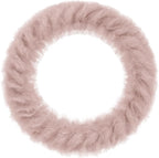 Fuzzy Winter Steering Wheel Covers for Women, Warm Cute Fluffy Car Wheel Cover for F150, Trucks, Jeep, Van, Soft Furry Auto Plush Large Car Handle Cover for Cold Weather, 15.2-16in, Pink