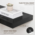 40 Inch Floating Shelves, 12" Deep Floating Shelf Wall Mounted, 40" Wall Shelves, Rustic Deep Bookshelf, Extra Deeper & Thick