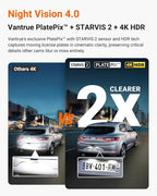Vantrue N4 Pro S 4K 3 Channel Dash Cam w/Triple STARVIS 2, 4K+1080P+2.5K Front Inside Rear Dash Camera, 4+2.5K Dual Channel, 