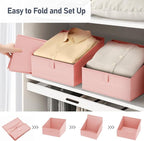 DIMJ Closet Storage Bins 8 Pack - Fabric Trapezoid Closet Organizer Bin, Foldable Storage Baskets for Shelves, Closet Shelf O