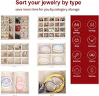 BOOVO Jewelry Box For women, 6 Layer Large Jewelry Organizer With Mirror, Multi-Function Storage Box With Lock, Accessory Hol