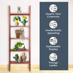 BARNWOODUSA Throw Blanket Ladder – Fully Assembled Reclaimed Wood – Rustic Decorative Ladder for Towels, Quilts, & More – Per