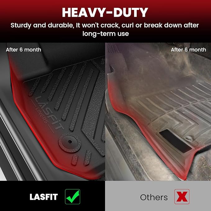 LASFIT Floor Mats & Cargo Mat for Hyundai Elantra 2020 2019 2018 2017, All Weather TPE Car Mats Custom Fit Floor Liners for Elantra 2017-2020, 1st and 2nd Rows & Trunk Mat, Black