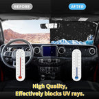for Ford F150 F-150 F250 F350 F450 2015-2020 Sun Shade Sunshade Windshield Cover - 4 Layers Front Window Shade 250T Foldable Shade Custom Sun Visor Blocks UV Rays Truck Accessories