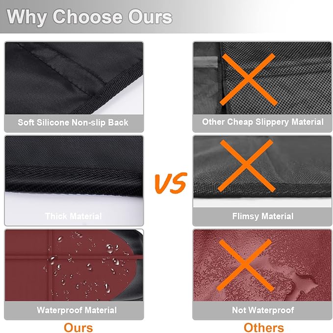 Car Seat Protector,2 Pack Automotive Seat Protectors Baby Carseat Pad Waterproof Durable 600D Fabric for Child Baby Car Seat 