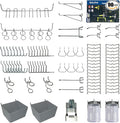 Pegboard Metal Hooks Kit 90PCS - Heavy Duty Utility Set for Garage & Workshop Organization, Wall Hanger Holder with Locks, No